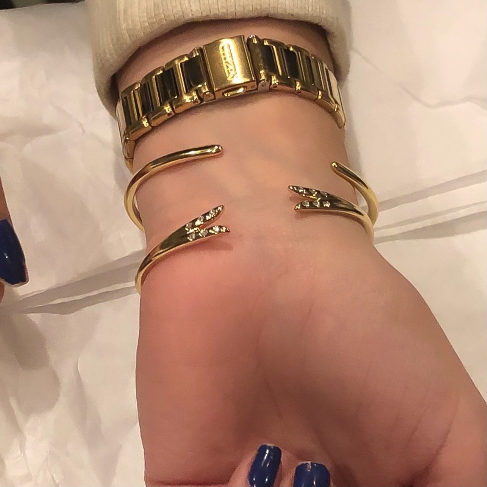 MICHELLE CAMPBELL gold talon bracelet set